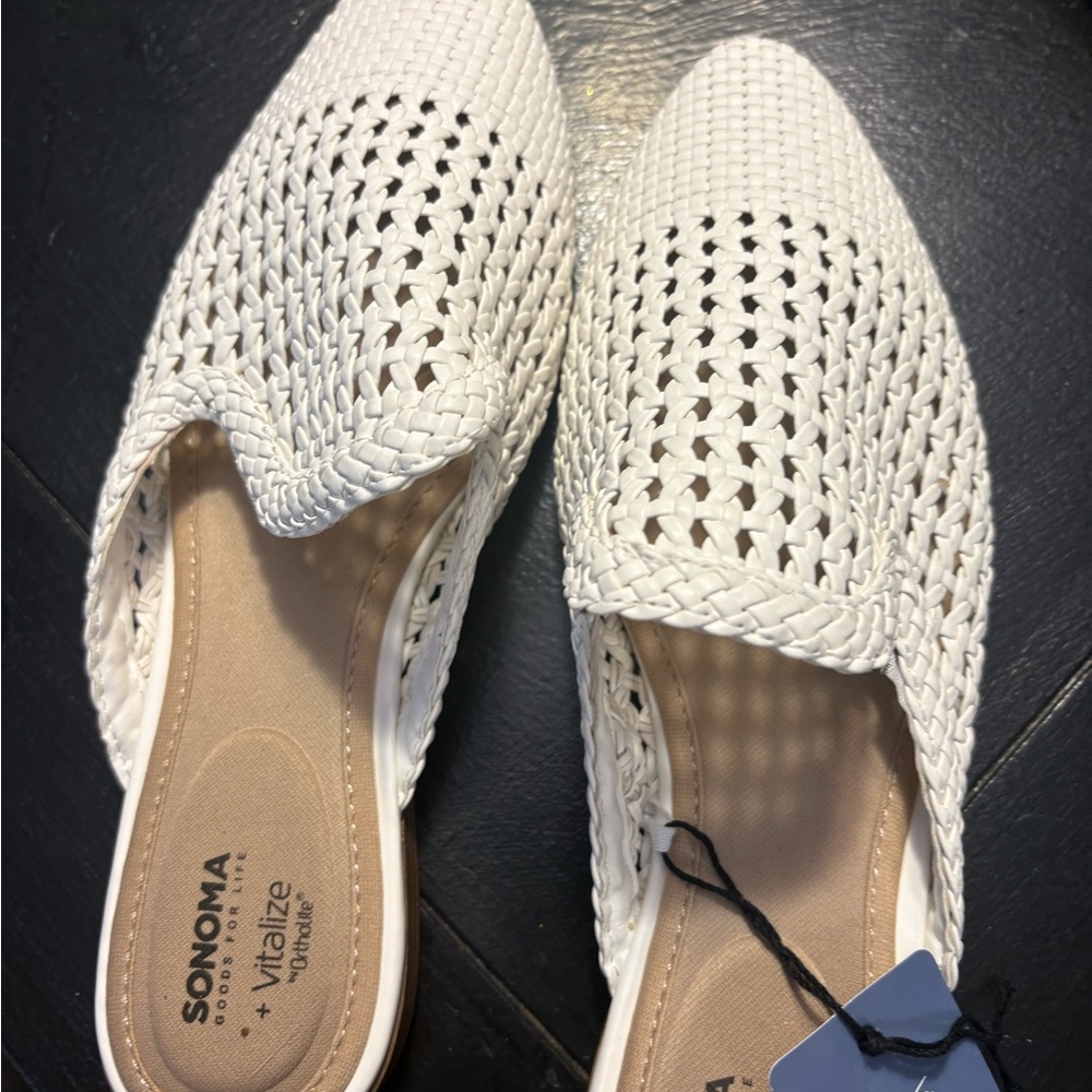 Sonoma Women's White Woven Loafers